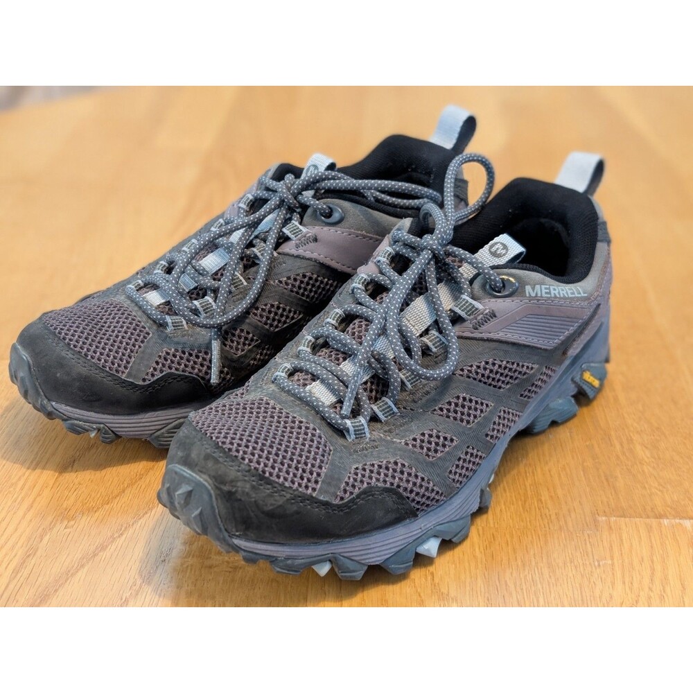 Merrell Women Moab FST 2 Granite Shark Sz 6.5 J77468 Hiking Sneaker Gray Purple
